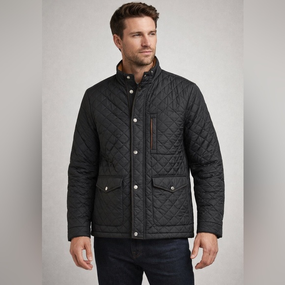 Polo Ralph Lauren Other - Polo by Ralph Lauren Navy Quilted Jacket with Elbow Patches